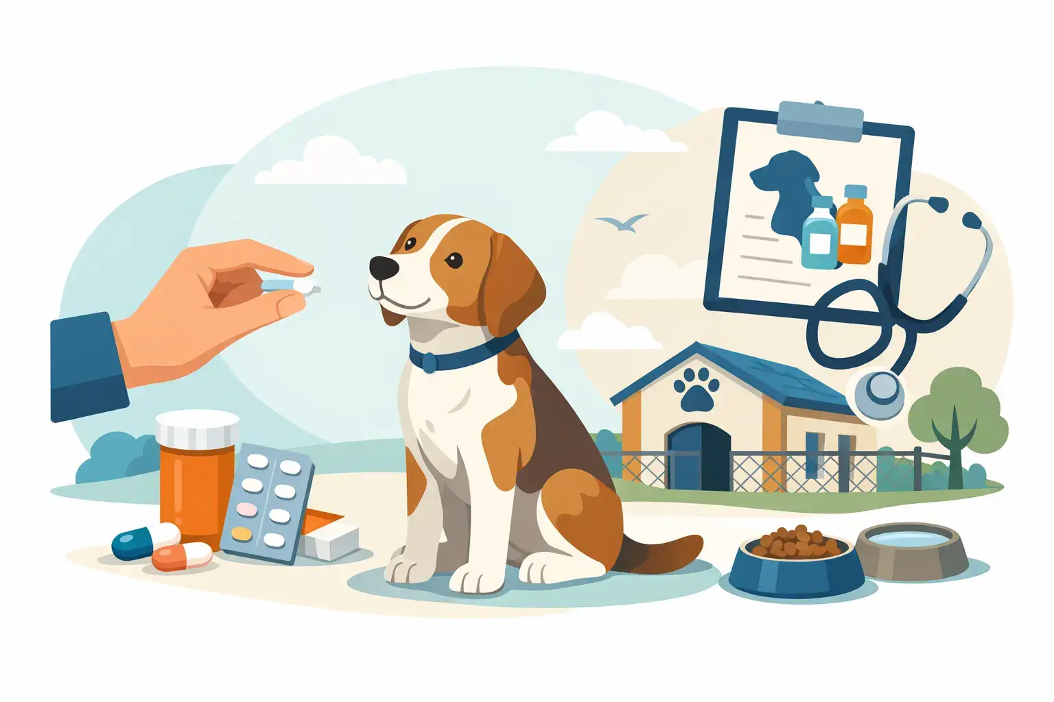 Darf mein Hund Medikamente in der Pension bekommen?