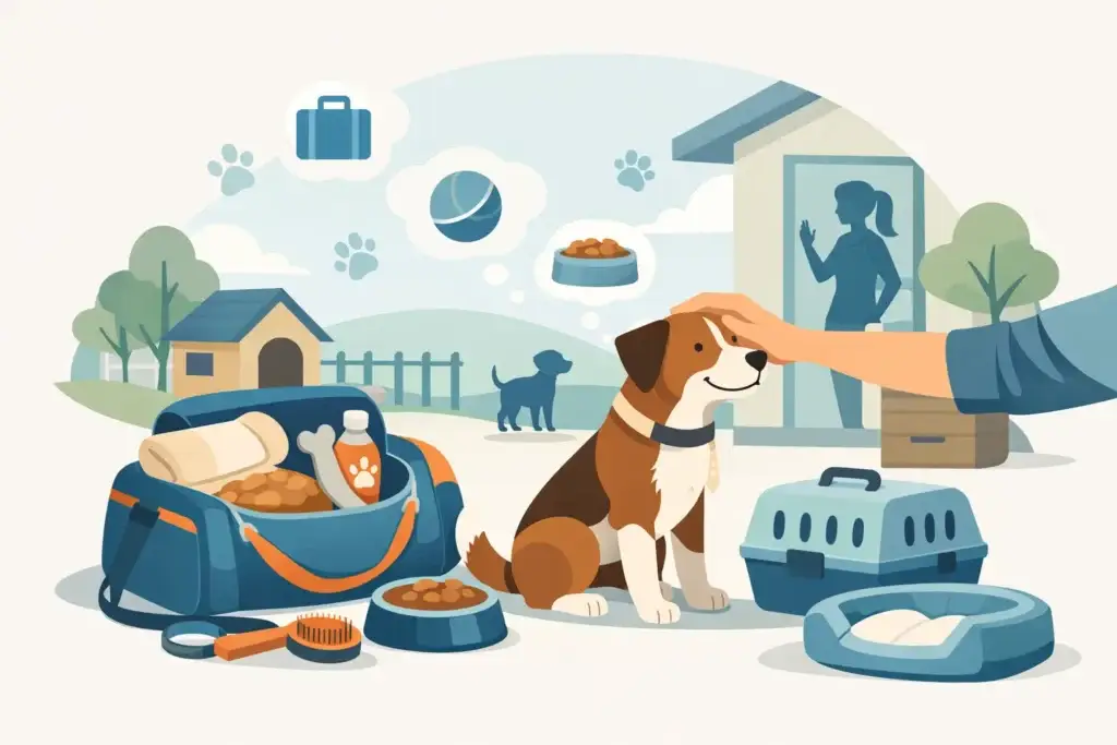 Was braucht mein Hund für die Pension?
