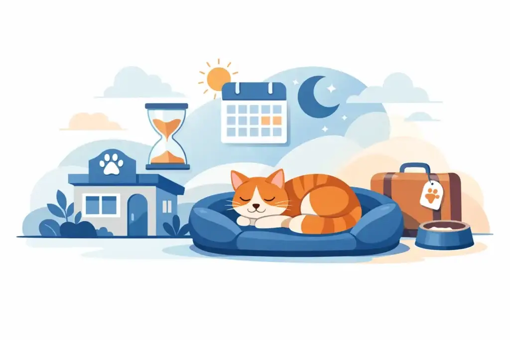 Wie lange kann eine Katze in Pension bleiben?