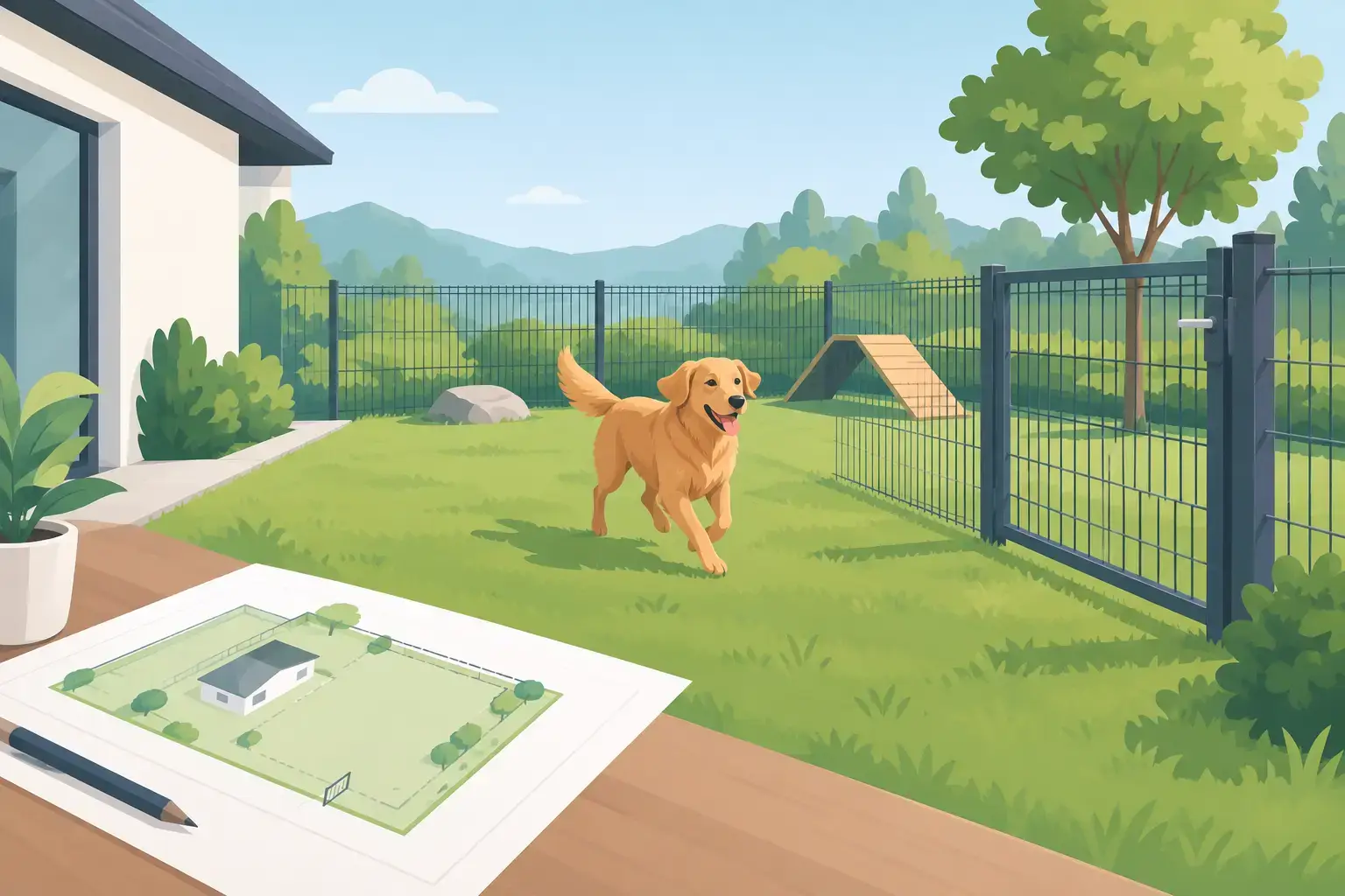 Gesicherte Ausläufe für Hunde richtig planen